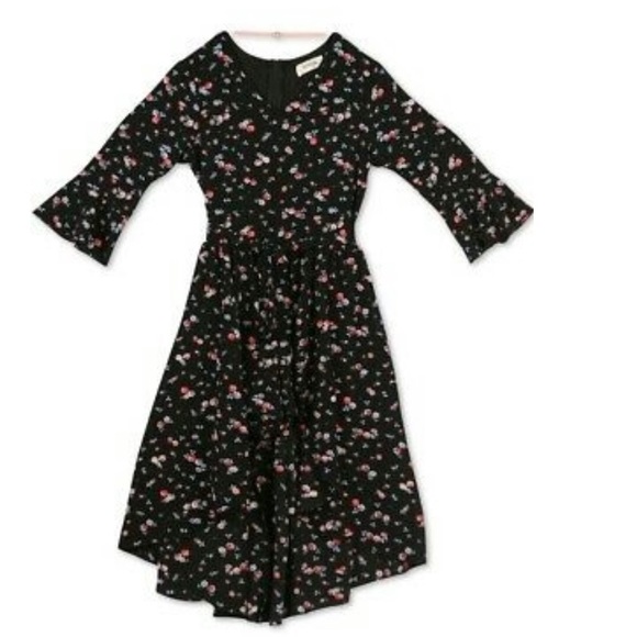 Speechless Other - Speechless Big Girl's Floral-Print Walk-Thru Crepe Dress-Size-12 dress